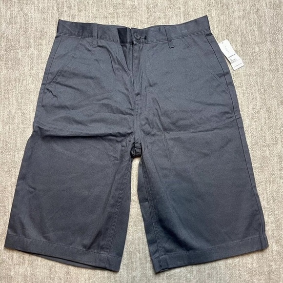 NEW Old Navy Shorts Boy's Size 14 Gray Chino short Adjustable Waist - Picture 2 of 9